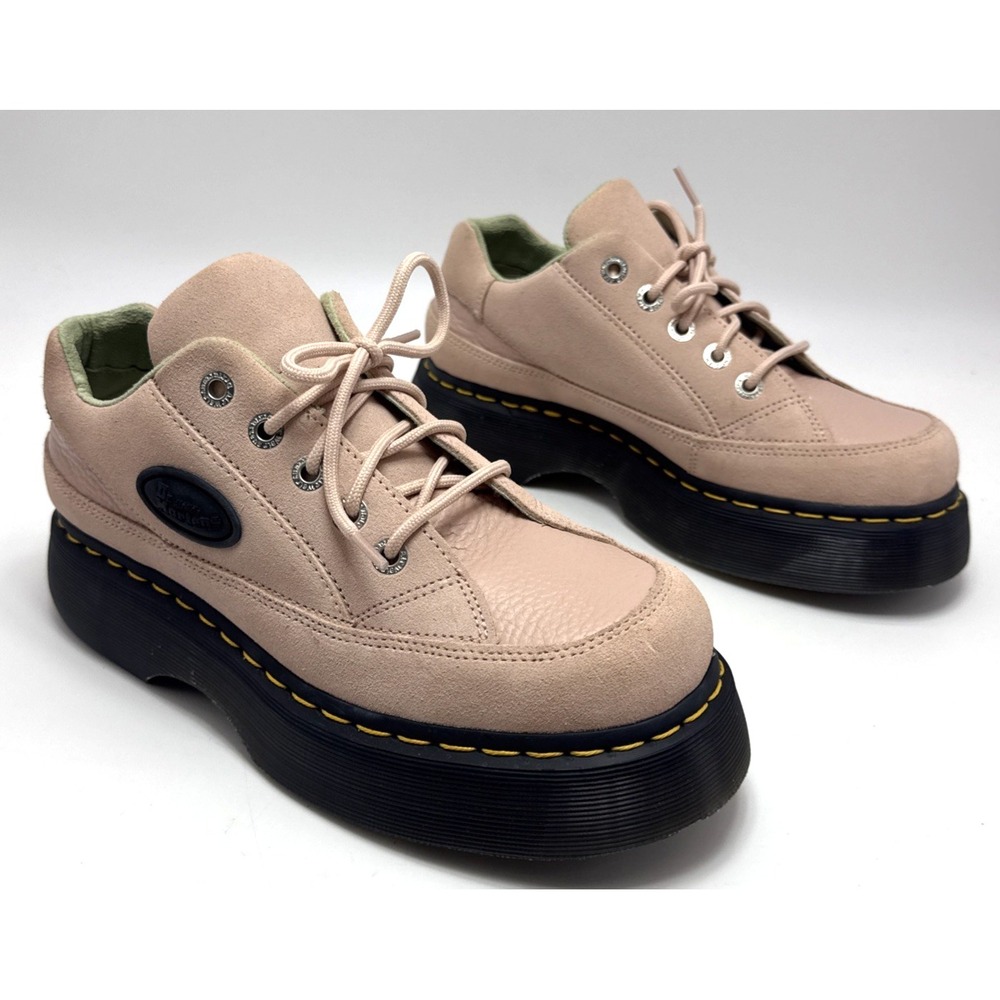 Dr. Martens Buzz 5I Powder Pink Suede Platform Lace-Up Sneaker Womens 9 EU 41 - Picture 2 of 6